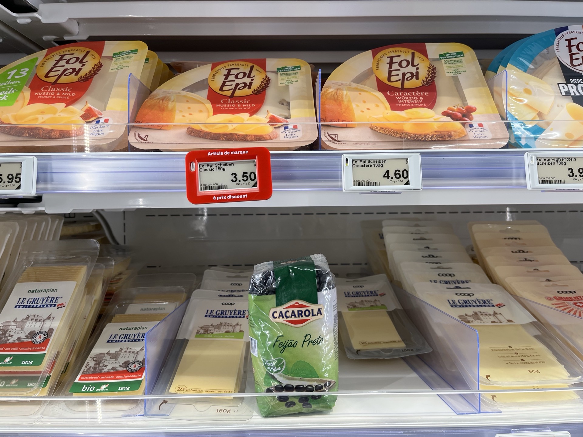 beans between cheeses